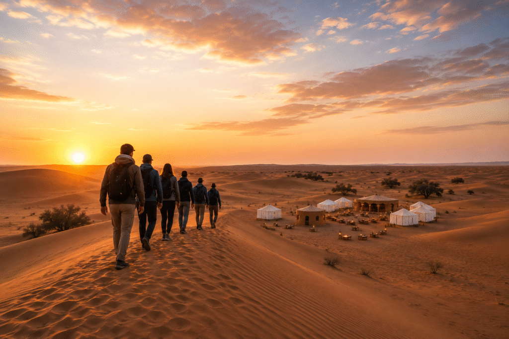 séminaire avec marches dans le désert dans le sud du maroc
