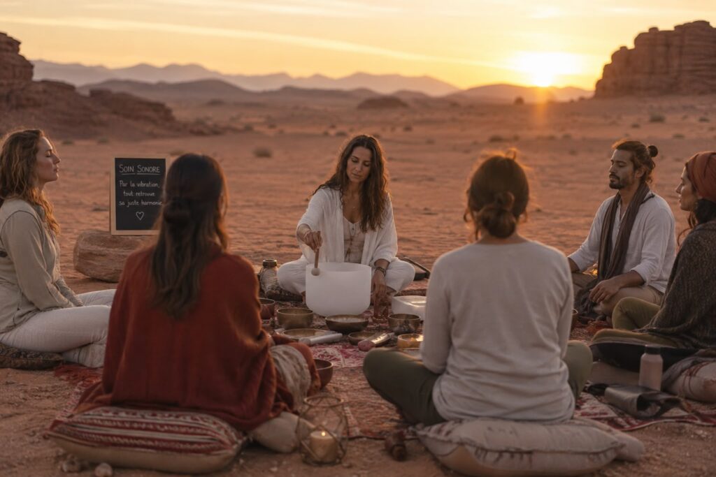 karine hainault retraite dans le désert marocain, sonotherapie
